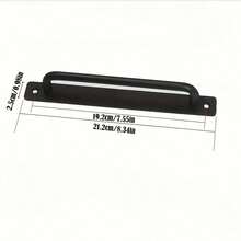 4pcs Black Aluminum Alloy Sliding Door Handles With Backplates, Maintenance-Free Hardware, Suitable For Barn Doors, Wardrobes, Hotels, Indoor Bathrooms And Entrances - Rust-Resistant Door Handles - Multicolor - View 10
