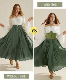 Corset Belt For Women Vintage Wide Waist Fasion Bustier Corset - 紅色 - 查看 10