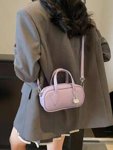 حقيبة كتف وحيدة للنساء للاستخدام اليومي عالية الجودة وشائعة جدًا، بتصميم بسيط وأنيق مناسبة للعمل، محمولة وعالية الجودة، أنيقة وبسيطة، شخصية متعددة الأغراض، كلاسيكية، مناسبة للتنقل والمكتب والمواعيد والاستخدام اليومي والتسوق وشرب الشاي بعد الظهر - الأرجواني - مشاهدة 3