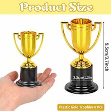 6pcs Mini Trophy, Gold Medal Participation Award Cups For Sports Competition And Games (4 Inches) - Multicolor - View 6