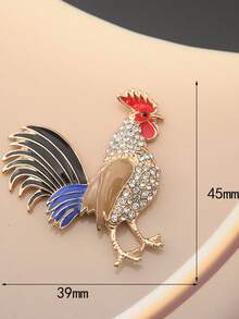 1pc Vintage National Style Handmade Alloy Animal Brooch, Versatile Colorful Brooch - Multicolor - View 4