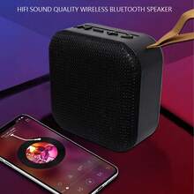 Mini Speaker,Boom Box,Purple,Phone Stand,Bocina Bluetooth,Bluetooth Speaker, High-Fidelity Stereo | Wireless 5.3 | Compact Outdoor Audio System | Supports TF Card/AUX Input | Suitable For Hiking, Cycling, Camping, Beach Parties And Party Gifts | Compatible With Smartphones, TVs, Tablets And Other Devices - màu đen - Xem 4