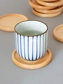 定制 1 件个性化实木杯垫 - 山毛榉婚礼礼物，带有定制雕刻名称和花卉设计，优雅的乔迁贺礼、情侣周年纪念礼物、新娘送礼会和新家居装饰 - 彩色 - 查看 3