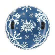 TFCFL 3pcs Round Snow Sleds PVC Ski Circle Inflatable Sled 40inch For Adult - Blue and White - View 6
