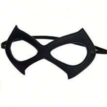 Fashionable Black Leather Clubbing Masquerade Costume Party Mask, Exaggerated Design For Halloween, Costume Party