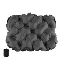 Cojín de Asiento Inflable Portátil, Ligero, Almohadilla de Aire para Viajes, Resistente a la Humedad y al Agua, Tapete de Silla de Camping para Exteriores - Verde Oliva - Ver 7