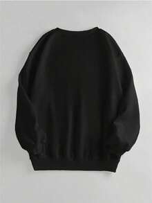 Spooky Island Sweatshirt, Retro Cartoon Halloween Movie, Retro Halloween Sweatshirt, Spooky Island Disco Skull, 90s Nostalgia Gift, Y2K - 黑色 - 查看 3