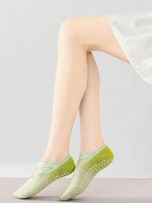 6 pares de calcetines de yoga para mujer con correa cruzada, calcetines de yoga antideslizantes adecuados para entrenamiento de mujer, ballet puro, danza, uso hospitalario