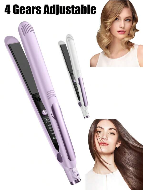 1 Inch Hair Straightener Iron With 10s Fast Heating, Flat Iron Infused With Argan Oil & Keratin, Professional Ceramic Flat Iron For Less Frizz, Shines And Smooth, Styling Tools