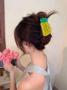 1pc Korean Fruit Series Large Hair Claw Clip, Acrylic Cute Ponytail Claw Hair Clip Accessories Suitable For Daily Travel, Gatherings, Beach Parties, And Wearing During Summer, Autumn, And Back To School Seasons Holiday Essential