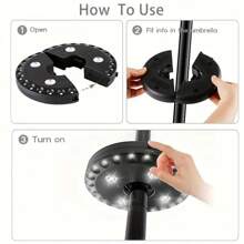 1pc Outdoor Patio Umbrella Light, 28 Bright LED Bulbs, 3 Lighting Modes, Energy-Saving & Easy Installation, Adjustable Clamp & Hanging Hook, Suitable For Garden, Patio Party, Umbrella, Tent