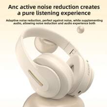 Auriculares Bluetooth ANC con cancelación activa de ruido, orejeras suaves, auriculares con cancelación de ruido