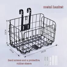 Cesta delantera de bicicleta de mimbre para mujeres y hombres, cesta de bicicleta tejida a mano, cesta delantera desmontable de mimbre para manillar de bicicleta. Se adapta a la mayoría de las bicicletas, bicicletas de paseo, bicicletas eléctricas, bicicletas de carretera, contenedor de almacenamiento para el manillar con 2 correas ajustables. - Marrón - Ver 4