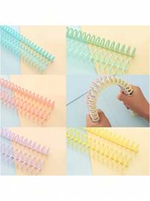 5pcs/10pcs Plastic Loose Leaf Ring Binder - Spiral Notebook Rings - 30 Holes Plastic Spiral Binding Rings - Trimmable And Durable, Suitable For Bookbinding, Notebook Accessories, Office File Backup Accessories, Document And File Organization, Student And Teacher Supplies, School Supplies,School Supplies,Back To School