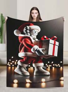 Kawss Kawaii Kaw Anime Flannel Blanket For Girls Boys Anime Gifts Throw Blanket Plush Flannel Fleece Print Blankets Double-Layer Blanket Lightweight Fuzzy For Bed Decor 50x40inch