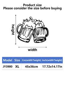 1pc Of "Cheers" Beer Glass Metal Wall Art, Metal Sign With Beer Glass Silhouette, Durable Indoor/Outdoor Wall Decoration, Suitable For Home, Bar, Cafe, Party, Restaurant, Kitchen, Etc., Perfect Gift For Beer Lovers, Halloween, Thanksgiving, Christmas Gift, Ideal Holiday Gift