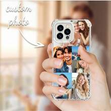 1 pezzo Custodia per telefono trasparente e antishock DIY, personalizzata, minimalista e alla moda, compatibile con Apple 16 15 14 13 12 11 Plus Pro Max Pro, Galaxy, OPPO, Redmi, ottima come la Festa degli Uomini, Ringraziamento, Natale, Annie per matrimoni, Festa del Papà, Regalo di Natale per famiglia, fratelli e coppi - Trasparente - Visualizzare 5