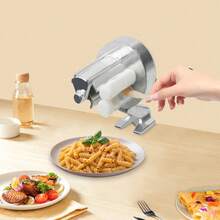 Macchina per Cavatelli, per preparare autentici gnocchi e conchiglie di pasta, macchina manuale per maccheroni in acciaio inossidabile argentato, pressa per pasta portatile a manovella per cucina e ristorante. - Argento - Visualizzare 6
