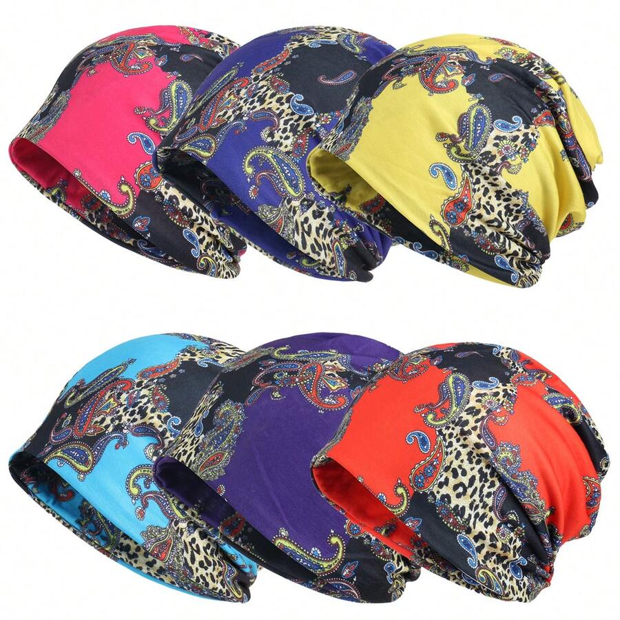 Light Weight Slouchy Beanie For Men Women, Oversize Thin Skull Cap Chemo Cap Night Sleeping Hat For All Seasons - Multicolor - View 1