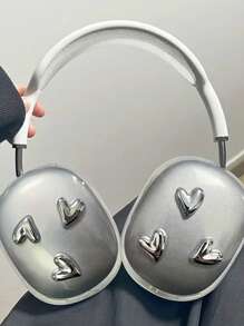 Nueva funda protectora personalizada de TPU con electrochapado con forma de corazón para auriculares, diseño creativo compatible con Apple Max