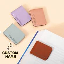 1PC Custom Magnetic Leather Bookmark, Personalized Gift For Him And Her, Minimalist PU Bookmark, Free Name Engraving, Perfect Reader Book Lover Birthday Graduation Back-To-School Birthday Gift,School Supplies,Back To School