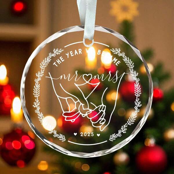 1 Stück personalisierter Memorial Kristall Ornament, Foto Weihnachtsdekoration, Geschenk, Beileidsgeschenk, Abschluss-/Einschulungsgeschenk