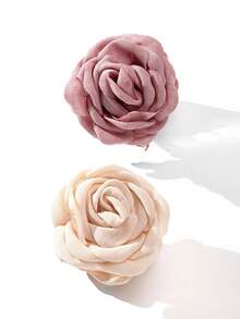 1个/2个 2.36英寸/6厘米 小巧纯色花朵发夹，适合发量较少的女性，日常佩戴、派对及婚礼发饰，时尚发爪夹，秋冬季节度假必备单品，夏季海滩度假必备。 - 彩色 - 查看 19