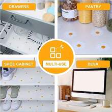 4pcs Waterproof Refrigerator Mats, Rectangular Anti-Moisture Pads, Washable Fridge Liners, Home Kitchen Placemats, Daisy And Lemon Pattern