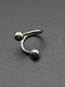 3件套性感甜美S形不锈钢女士唇环唇钉外螺纹尖唇穿孔饰品