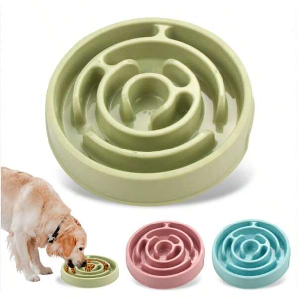 1pc Slow Feeding Pet Bowl, PP Material Anti-Choking Dog Bowl With Anti-Slip Function, Suitable For Dogs