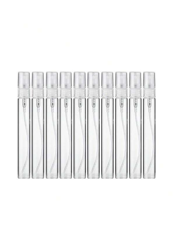 10pcs 2ml 3ml 5ml 10ml Mini Glass Perfume Bottle Portable Clear Glass Perfume Atomizer Spray Bottles With Fine Mist Sprayers For Essential Oil Travel Accessories