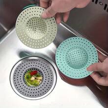 3/1pc Kitchen Sink Strainers | Hair & Food Catcher, Essential Drain Protection Baskets In Light Green & Blue, Durable Plastic Mesh For Home Use - Multicolor - View 11