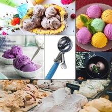 1 Pcs Stainless Steel Ice Cream Scoop Set Dishers Scoops Cookie Scoop Set Food Scoop, Blue Handle (2.48 Inch) - Default - View 6