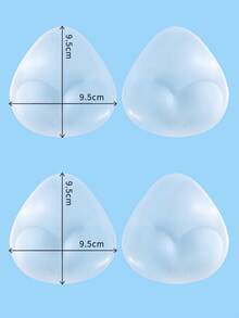 1/2 Pairs Reusable Adhesive Bra Pads - Double-Sided Sticky Bra Inserts For Dresses, Bikinis - Multicolor - View 8