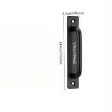 4pcs Black Aluminum Alloy Sliding Door Handles With Backplates, Maintenance-Free Hardware, Suitable For Barn Doors, Wardrobes, Hotels, Indoor Bathrooms And Entrances - Rust-Resistant Door Handles - Multicolor - View 8