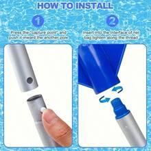 60 Inch Adjustable Pool Skimmer Net, Fine Mesh Deep Bag Leaf Catcher With 5 Section Telescopic Aluminum Pole, Plastic Frame – Ideal For Pool, Pond, Hot Tub And Fish Tank Cleaning 6pcs, Beach Essentials, Beach Accessories, Pool Float