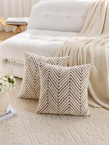 1 Vỏ gối trang trí bằng vải nhung hình học Bohemian màu nâu và trắng (Không bao gồm ruột gối), Mặt sau bằng vải nỉ, Vỏ gối vuông, Trang trí gối cho nhà ngày lễ, Chất liệu vải nhung mềm mại và thoải mái, Trang trí hiện đại cho ghế sofa, Nhà & Phòng ngủ, Trang trí mùa thu, Trang trí mùa thu, Trang trí phòng - Nâu và trắng - Xem 3