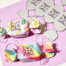 Candy Shape Gift Package Box 3D Embossing Metal Cutting Dies Stencil DIY Scrapbooking Album Paper Template Mold Decor