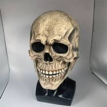 Silicone Mask, Natural Latex Material, Mouth Moving Skull, Perfect For Halloween, Cosplay, Party, Photography, Cosplay