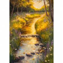 1 pieza Póster de arte de pared con opción de marco, póster de lienzo de pintura de setas botánicas de otoño, sendero de cascada del bosque de otoño de hadas de academia oscura para decoración del hogar en la sala de estar