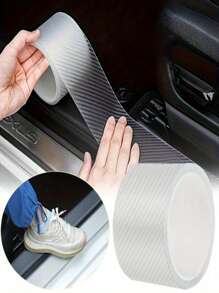 1 件 3D 碳纤维膜汽车贴纸，自行车防滑标记贴纸，DIY 贴片保护条，适用于汽车门入口踏板和侧视镜，整车均可，防刮、防水、耐用、易于安装，适用于酒店、餐厅、办公室、商业用途