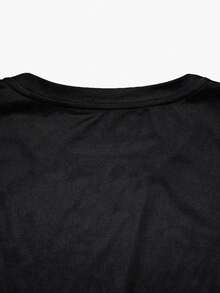 男士夏季 Cross 复古休闲短袖圆领 T 恤，涤纶面料，适合运动健身，emo，2000 年代风格 - 紅色 - 查看 8