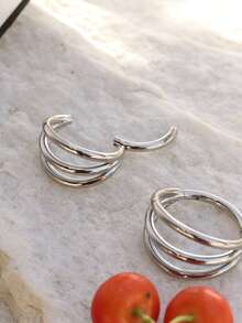 1pc Hinged Clicker Nose Ring, Layered Piercing Jewelry, Boho Simple Style, Infinity Theme, Daily & Gift Occasion, Valentine's Day, All Seasons - 鼻環 - 查看 2