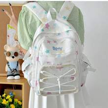 1pc Drawstring Transparent Ita Schoolmochila Japan Style Star Bag Ins Cute Backpack Student Hot Cool Bags For Woman
