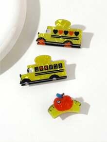 3 件儿童简约清新时尚侧夹小发爪梳，适合刘海、配饰