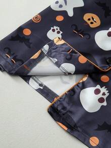 [梦幻]万圣节印花女士短袖短裤睡衣套装 - 灰石墨色 - 查看 8