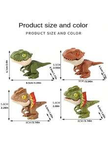 1/3/5件恐龙动物模型（款式随机不重复）恐龙咬手指玩具新奇模型动物恐龙摆件展示挂件饰品1/3/5件恐龙动物模型（带咬手指功能）款式随机，精致小巧，材质耐用，恐龙造型多样 - 彩色 - 查看 8