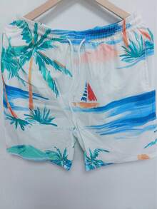 Men's 3D Hawaii Beach Shorts, Summer - Multicolor - View 1