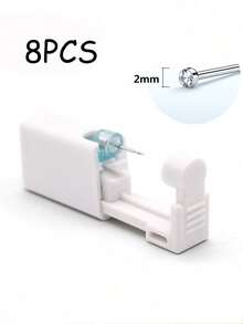 1-24pcs Disposable Sterile Ear Piercing Kit, Cartilage Tragus Helix Piercing Gun No Pain Piercer Tool Machine Set Stud Lewelr