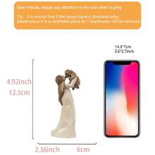 1 pezzo Statuina di donna con cane, un regalo dal West Highland White Terrier per amanti dei cani, perfetto per compleanni, Ringraziamento, Natale, sculture dipinte a mano bianche, adatte per decorazione da tavolo in casa e in ufficio